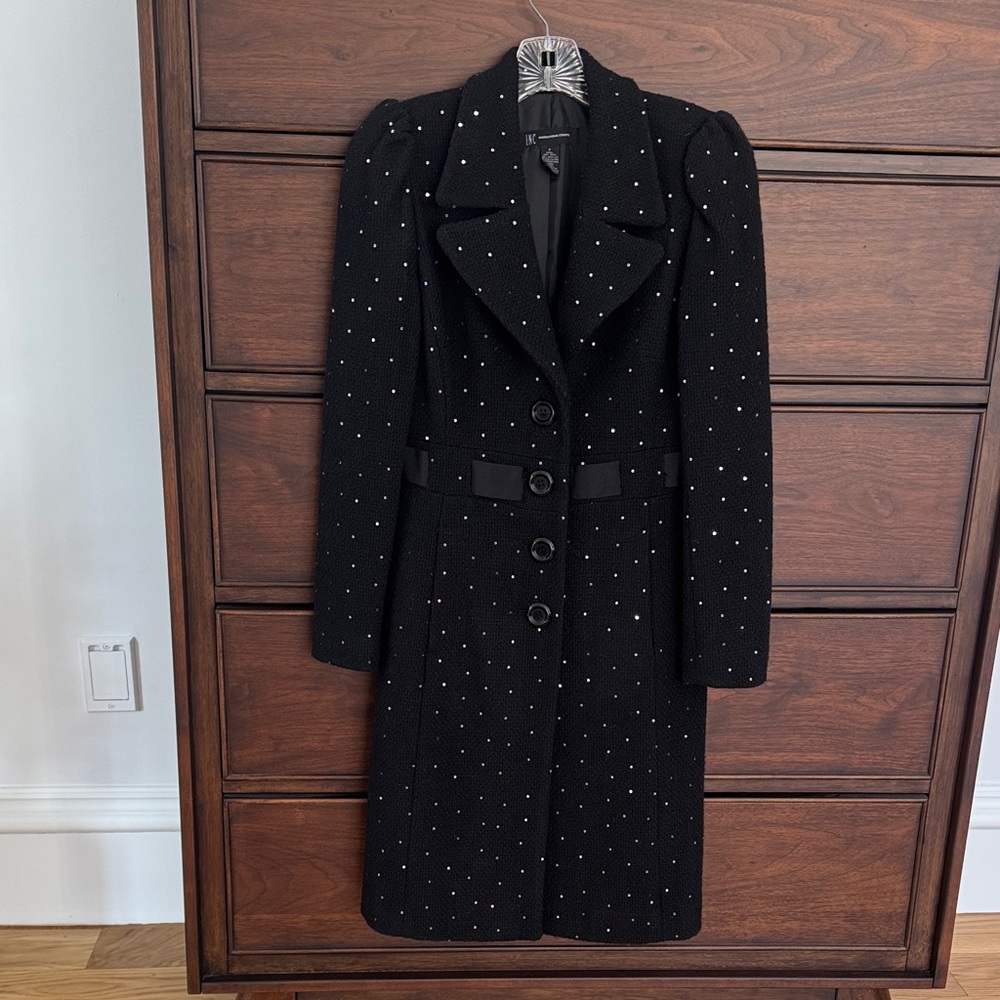 INC International Concepts Black Coat, 0